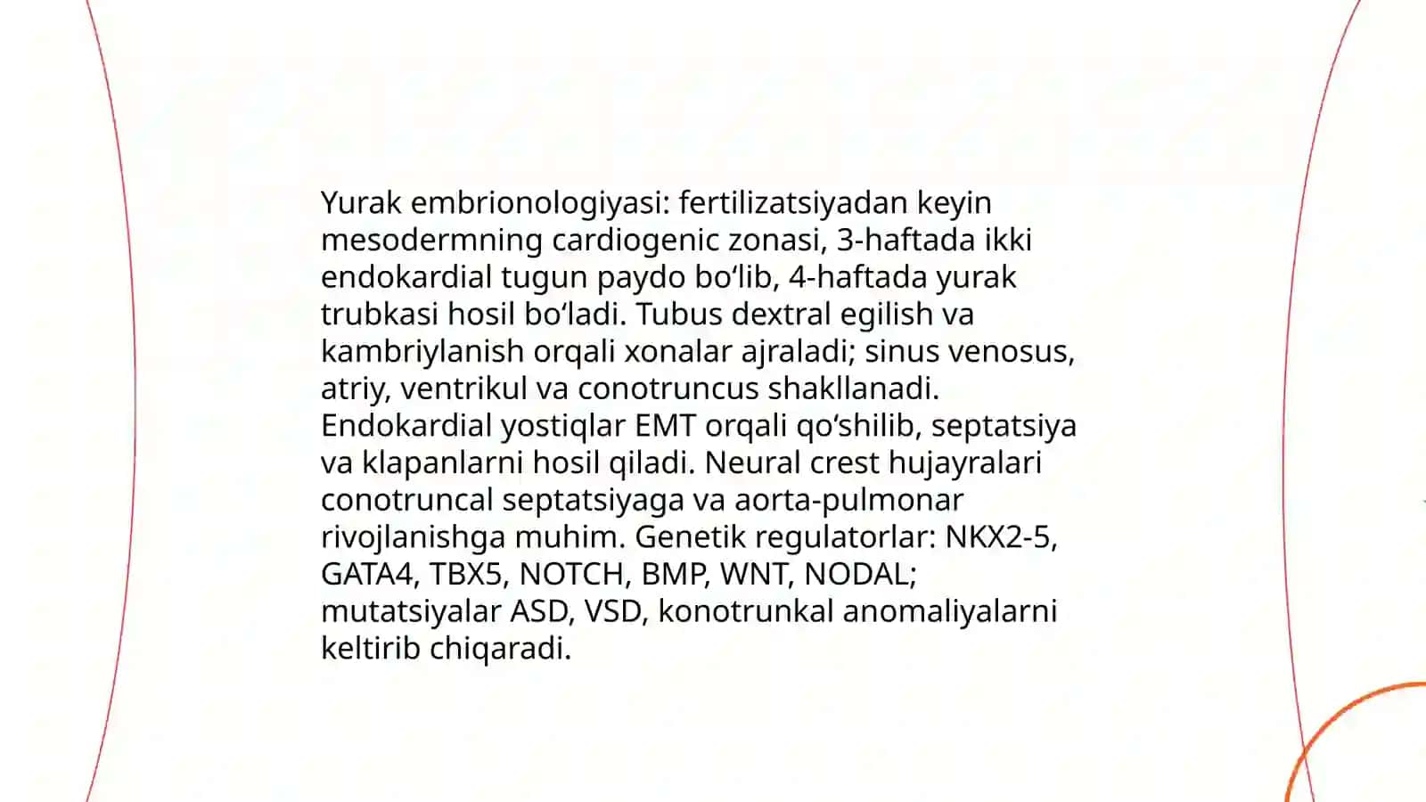 Yurak - qon tomirlar tizimi rivojlanish nuqsonlari 4