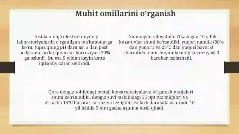 Metall korroziyasining tadqiqot qilish usullari 4