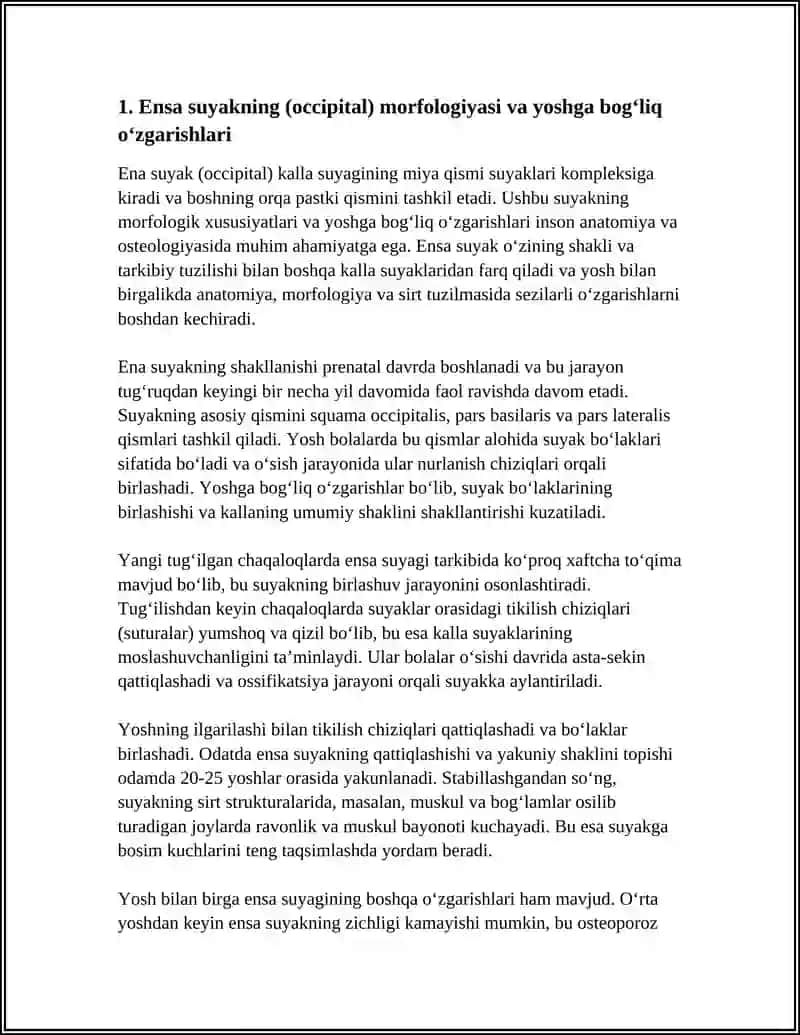 KALLA SUYAKINING MIYA QISMI SUYAKLARI.ENSA TEPA PESHONA VA GʻALVIRSIMON SUYAKLARI VA ULARNING YOSHGA DOIR XUSUSIYATLARI 4
