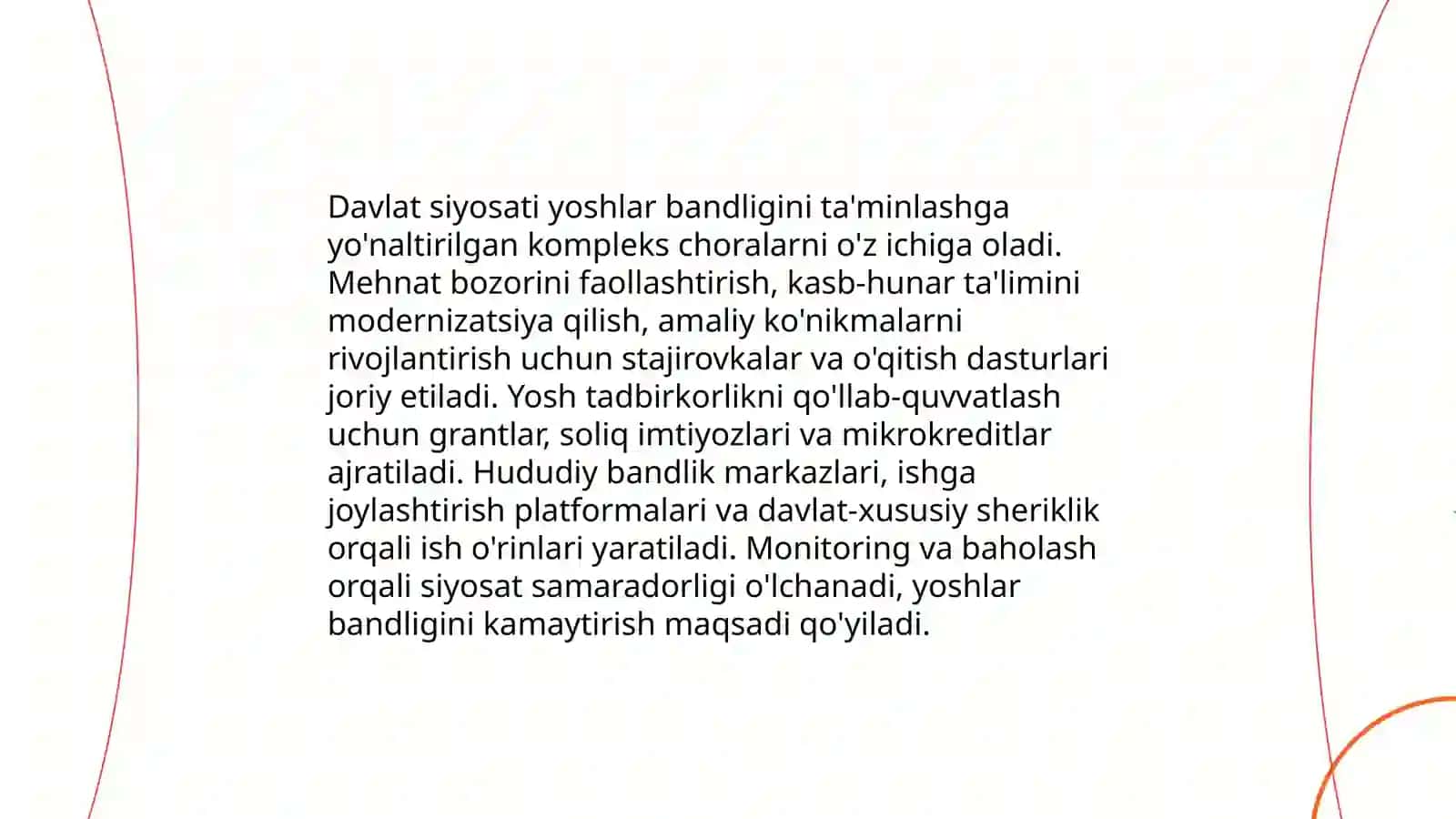 Davlat siyosati va yoshlarni ta'limga qo'llab-quvvatlash 4