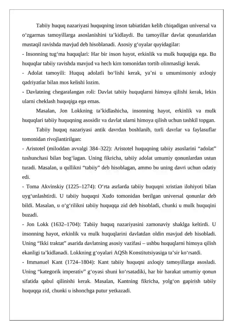 Huquqning mohiyati haqidagi nazariyalar 4