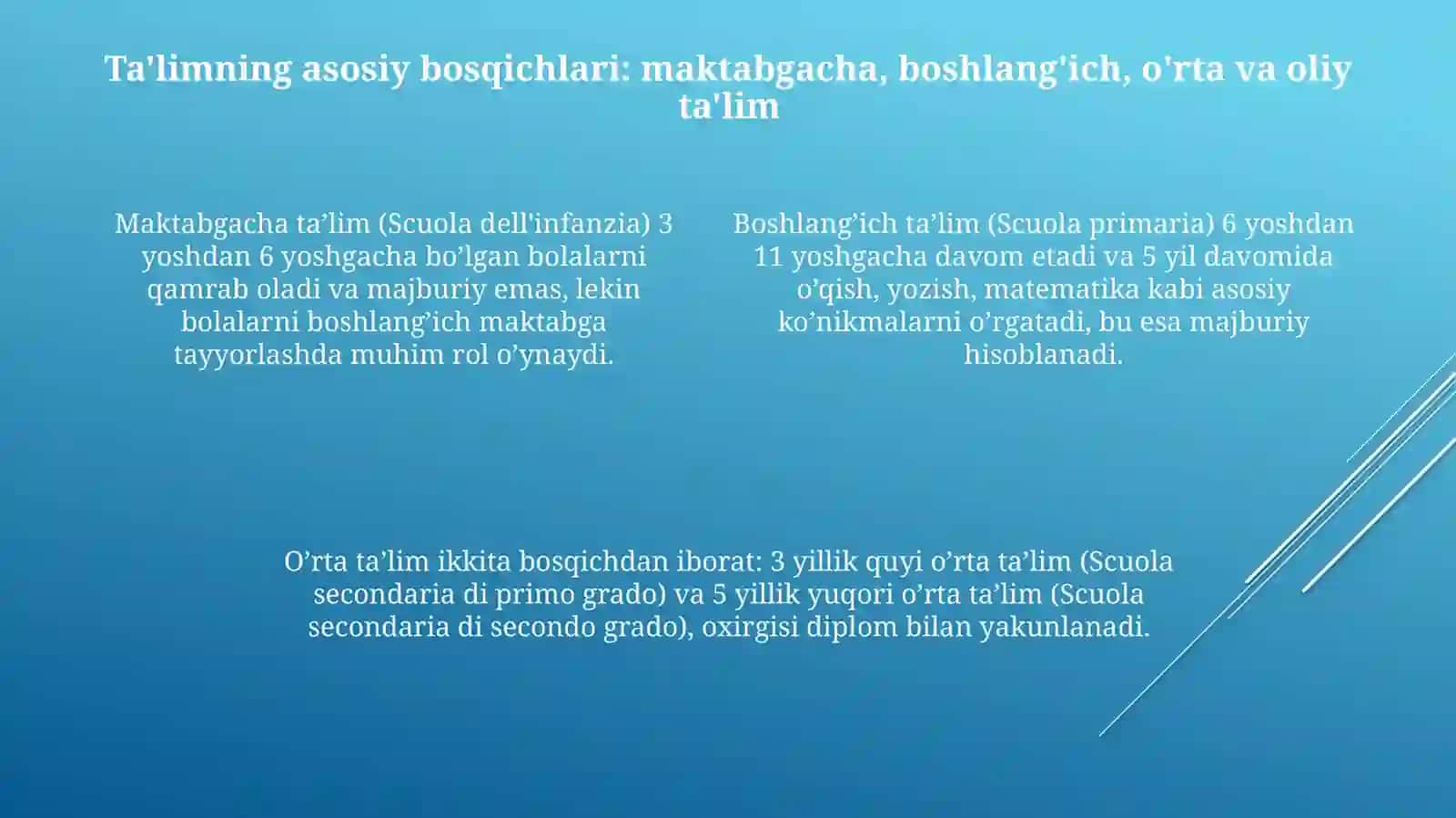 Italiya ta'lim tizimi 4