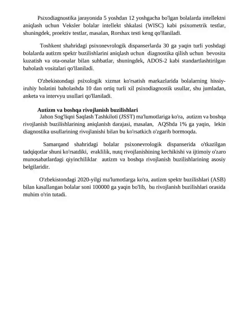 Bolalar psixologiyasi va psixadiagnostikasi fanining muommolarining õrganilishi 4