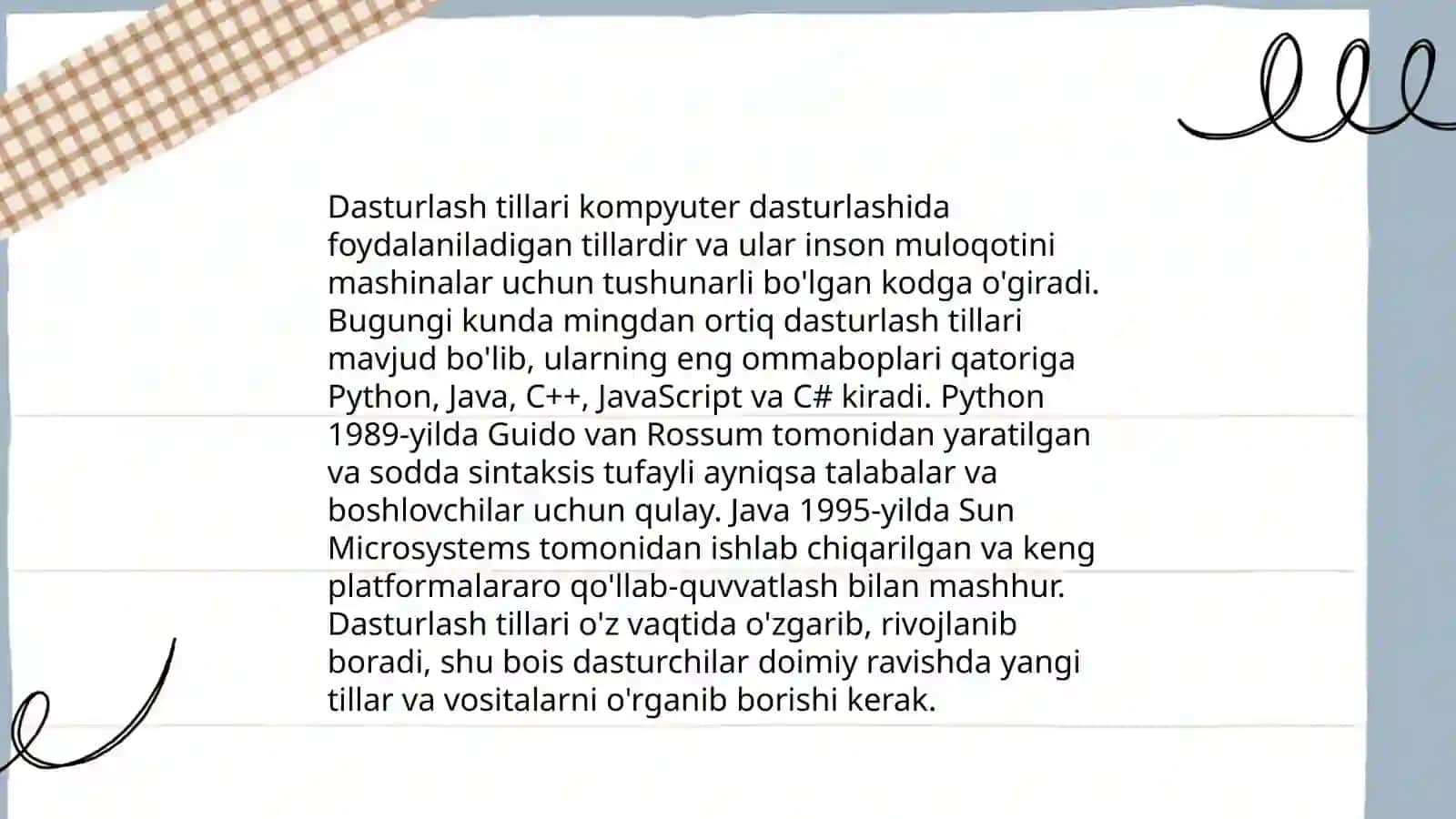 Dasturlash fani 4