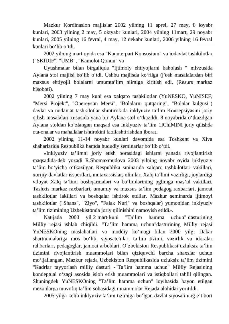 O‘zbekiston Respublikasida Inklyuziv Ta’limning Yo‘lga Qo‘yilishi 4