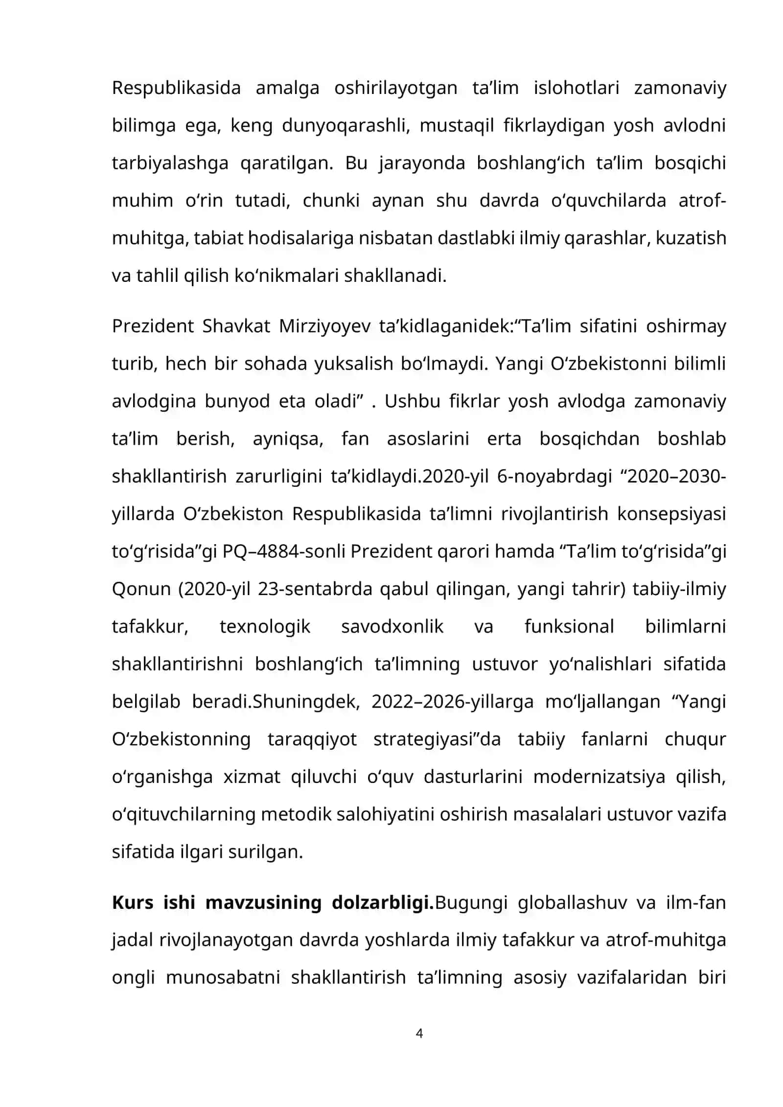 BOB. BOSHLANG'ICH SINF O'QUVCHILARIGA TABIIY FANLARNI O'QITISHNING NAZARIY ASOSLARI 4