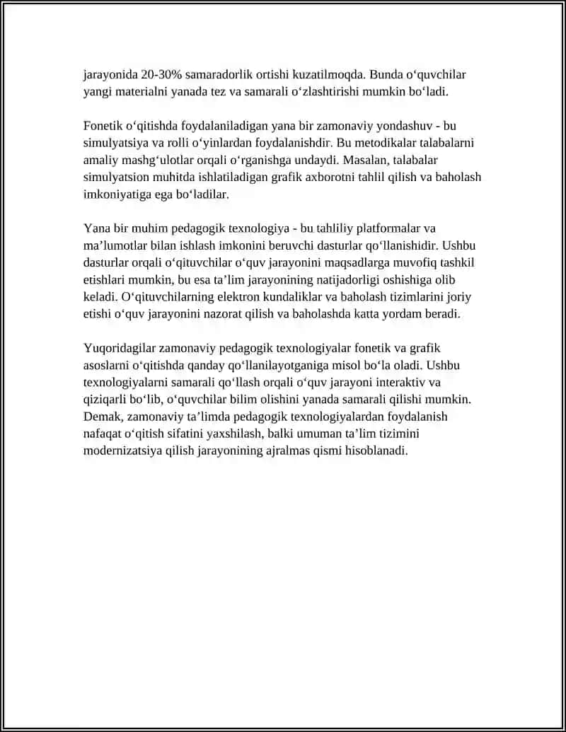 Fonetika va grafika asoslari oʻrganishda pedagogik texnologiyalarni qoʻllash 4