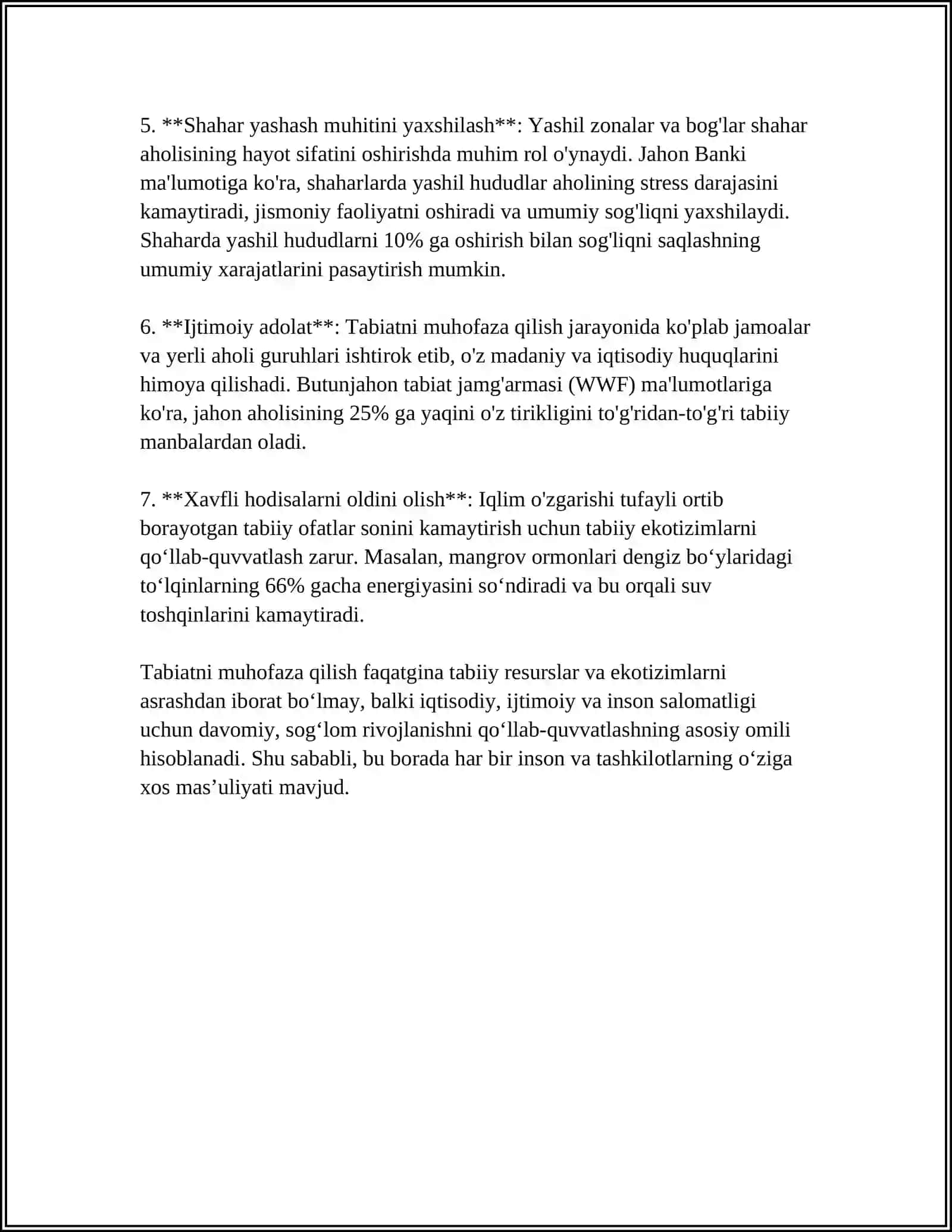 TABIATNI MUHOFAZA QILISHNING IJTIMOIY ZARUR MIQDORINI BAHOLASHNING AXAMIYATI 4