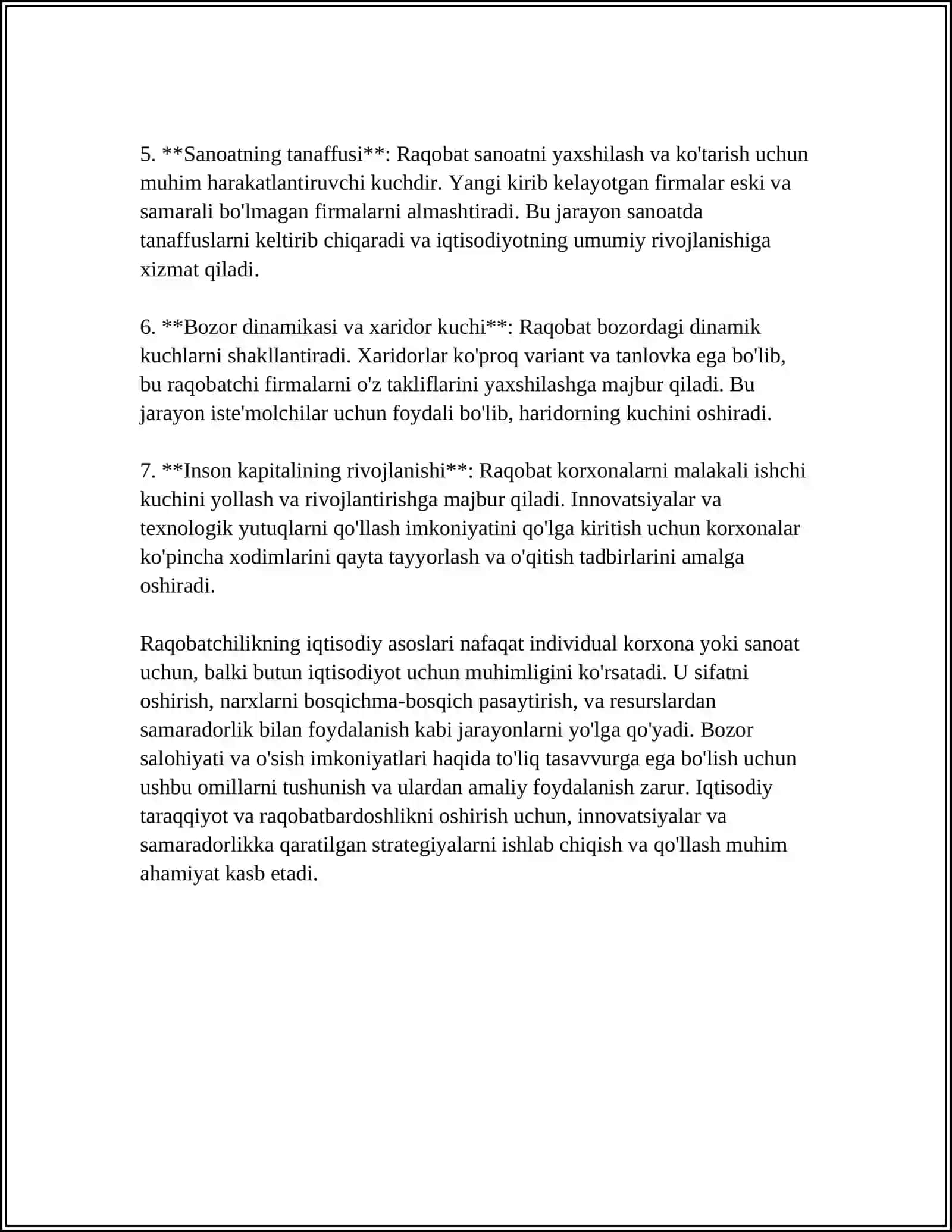 Raqobatchilikning iqtisodiy asoslari 4