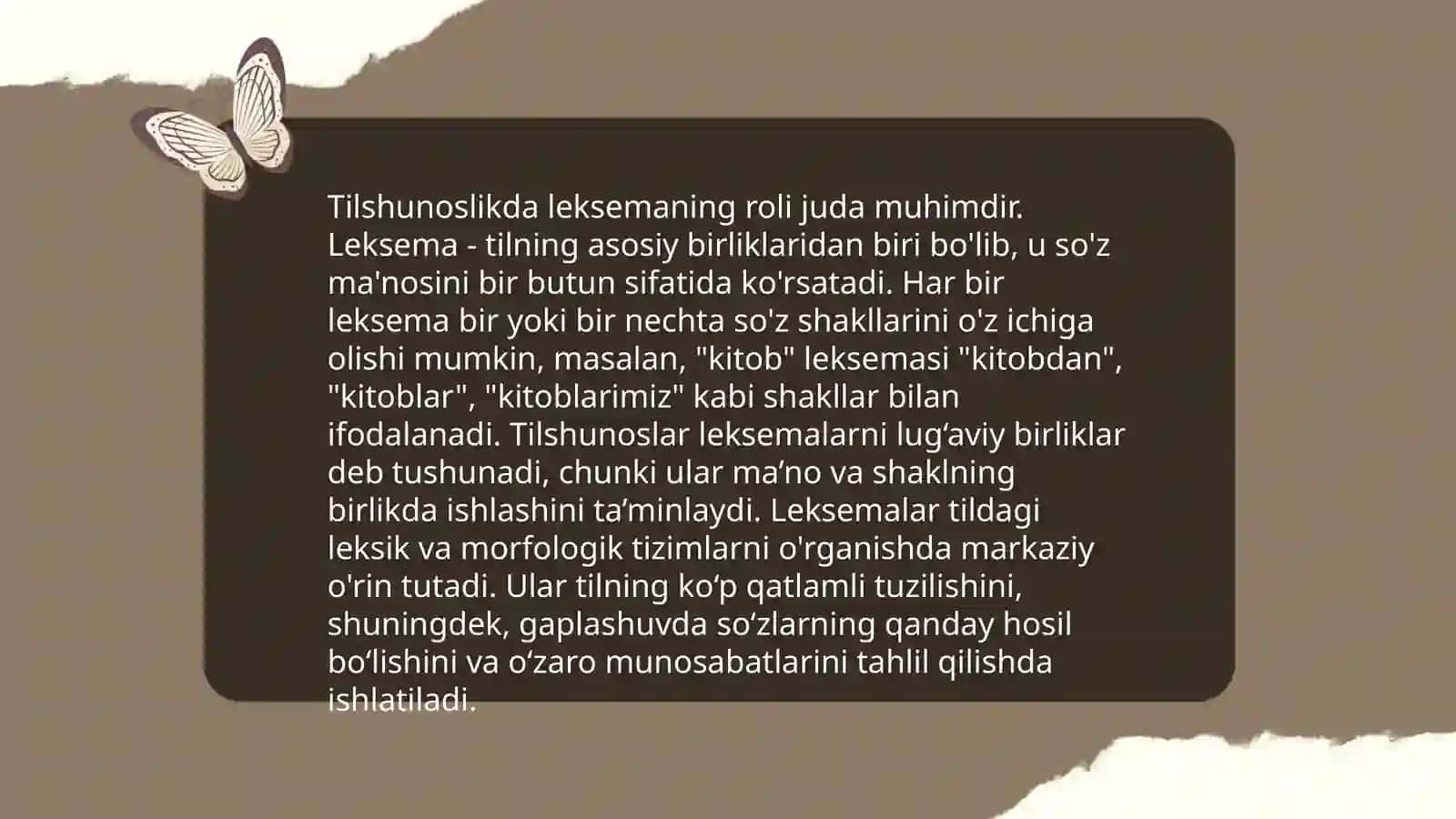 LEKSEMA VA UNING TIL QURILISHIDAGI MAQOMI 4