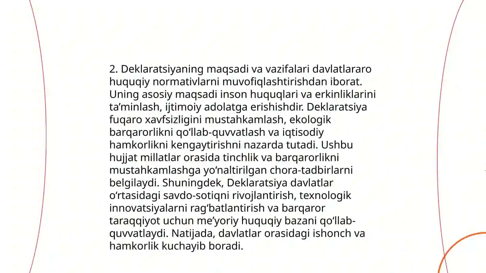 Qohira deklaratsiyasi tarixi va mazmuni borasida tahliliy maqola tayyorlash 4