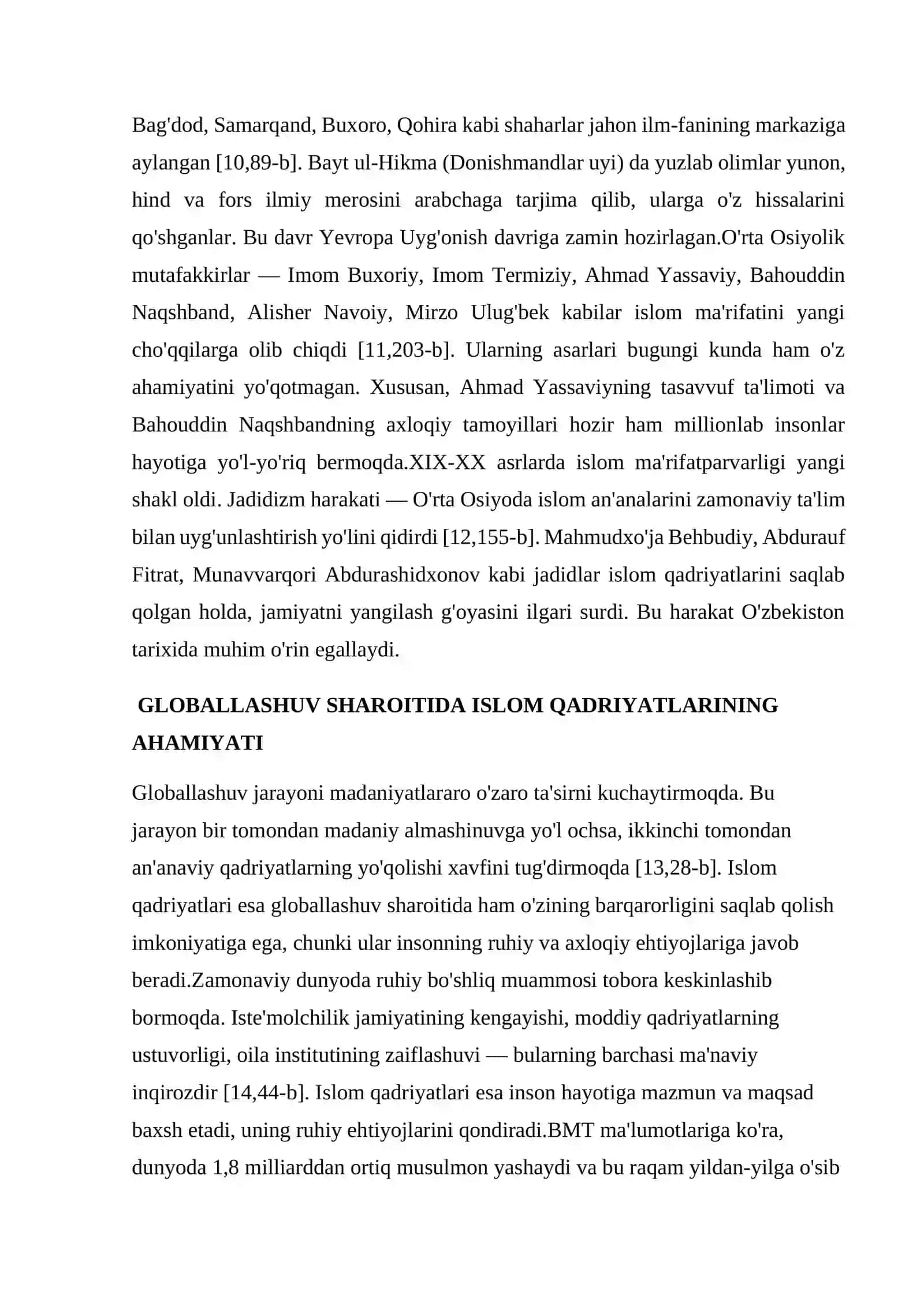 ISLOM QADRIYATLARI VA MA'RIFATINING HOZIRGI DAVRDAGI AHAMIYATI 4