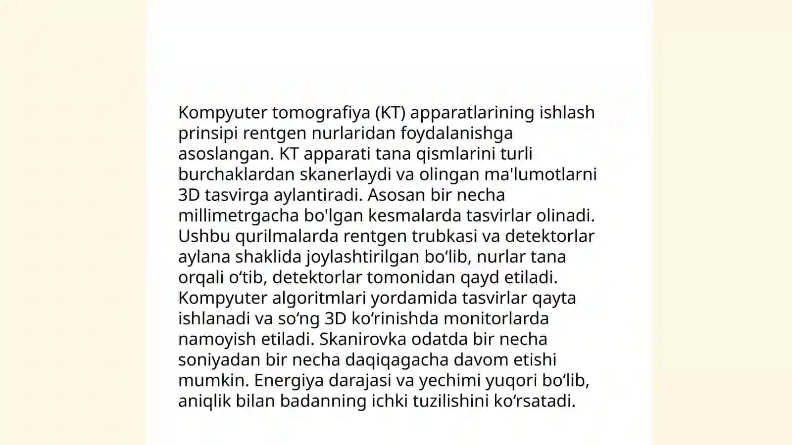 Tibbiy tomografiya apparatlarining ishlash prinsiplari 4