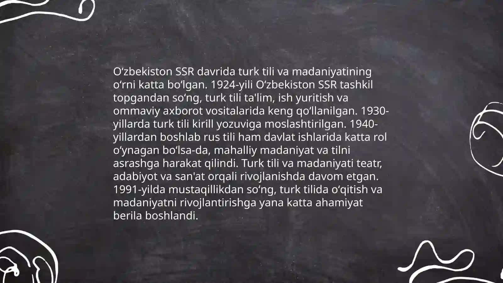 O'zbekiston SSR Tuzilishi va Turk Tili Rol 4