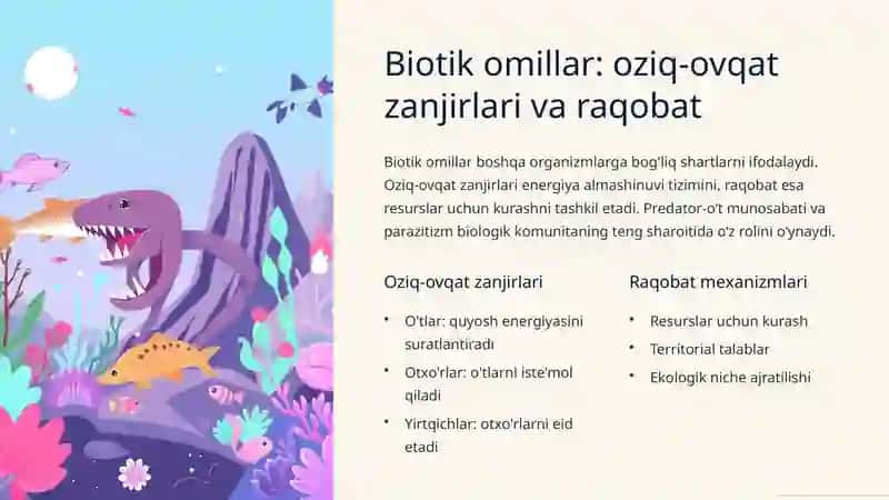 Turli ekologik omillarning tirik organizmlarga taʼsir etish mexanizmlari 4
