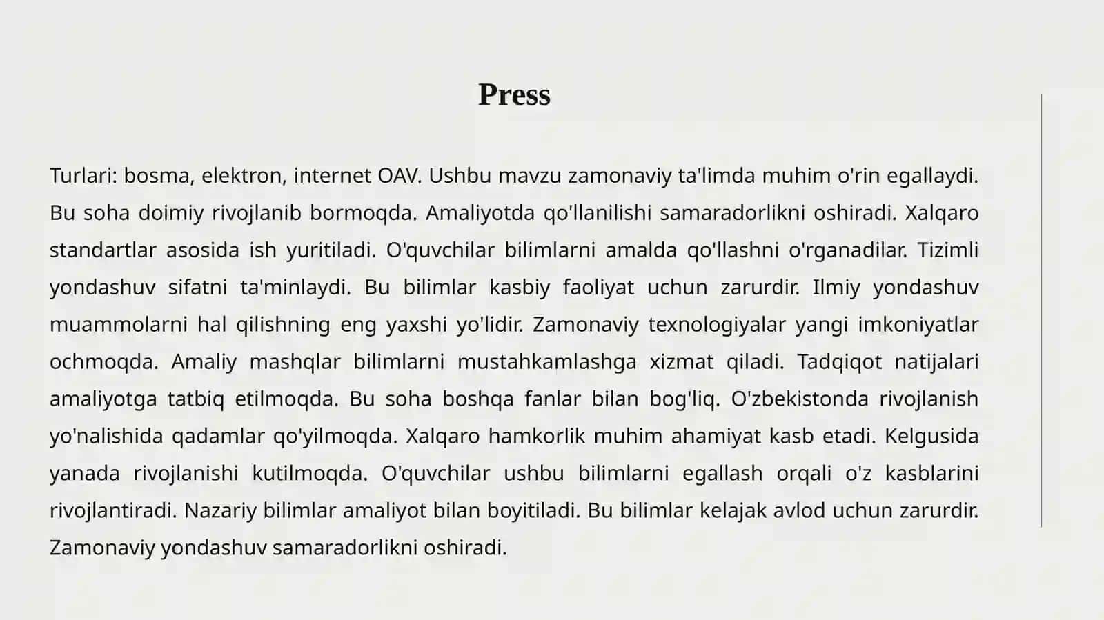 Yangiliklar va OAV 4