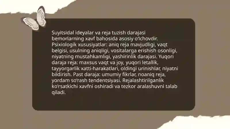 Bemorlarning suyitsidal fikrlashining ōziga xos xususiyatlari 4