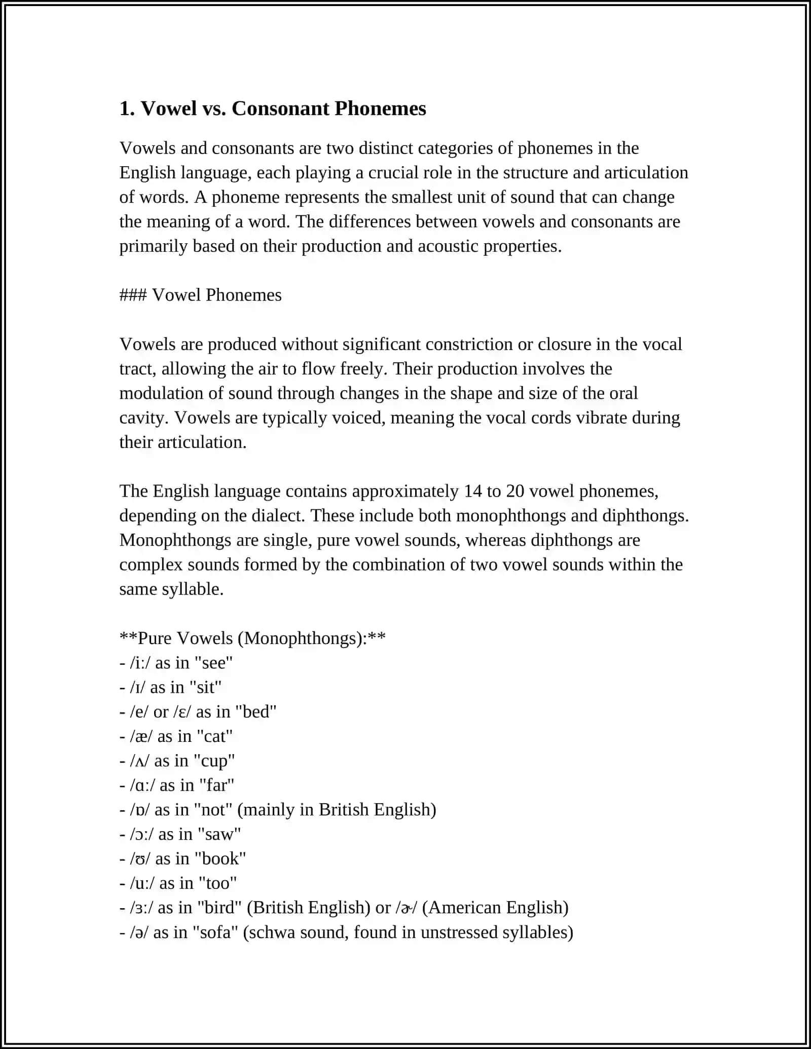 CRITERIA OF DIVIDING THE PHONEMES INTO CATEGORIES IN ENLISH PRONOUNCIATION 4