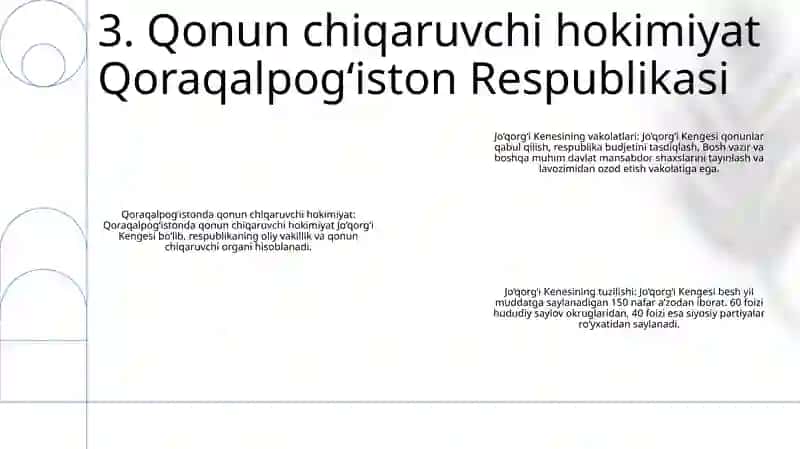 Konstitutsiyadagi Oʻzbekiston Mamuriy Hududiy Davlat Tuzilishi Va QoraqolpogʻIston Respublikasi Boblari Haqida 4