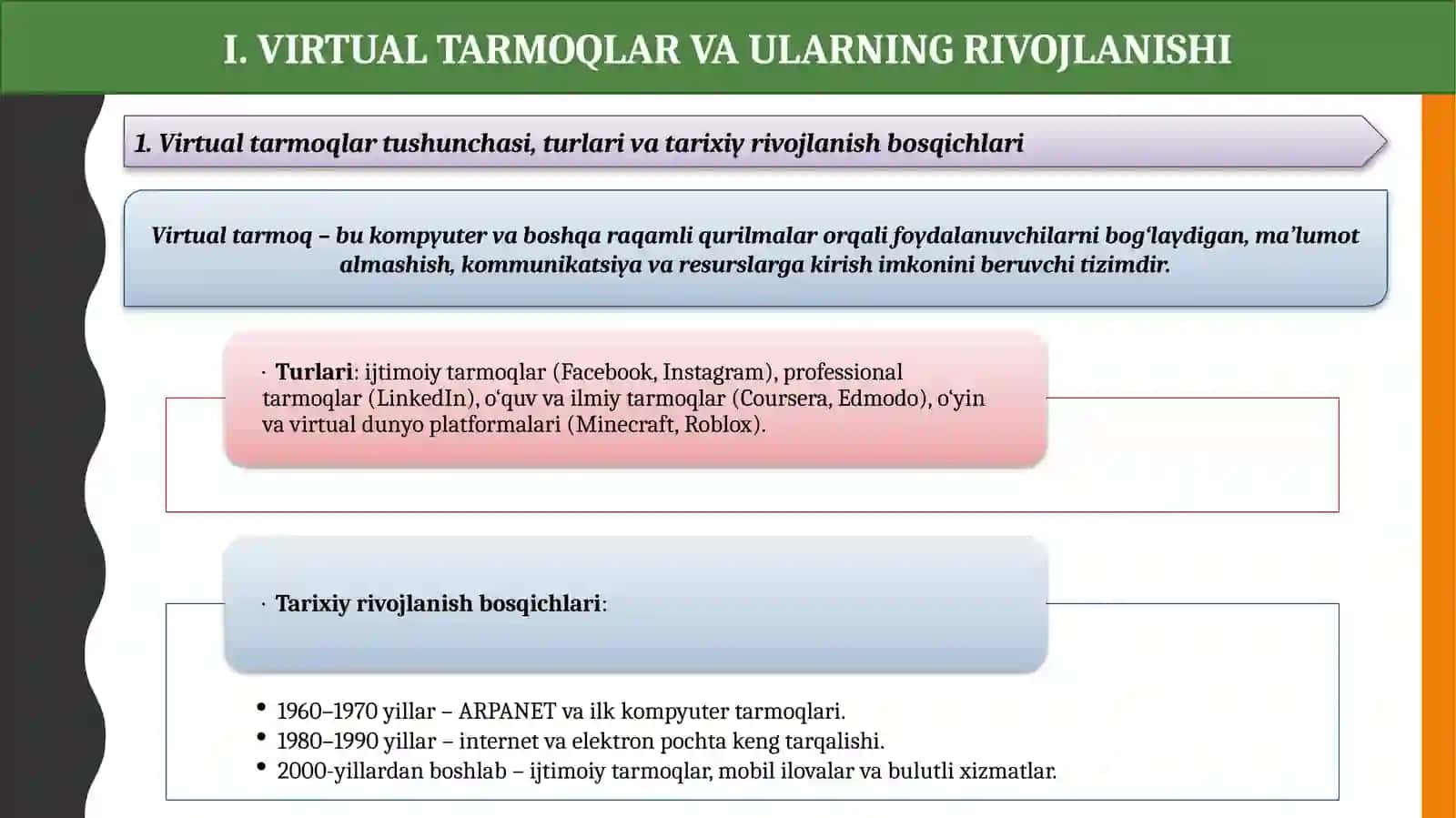 Virtual tarmoqlar. Kecha va bugun farzandlar tarbiyasiga ta'siri 4