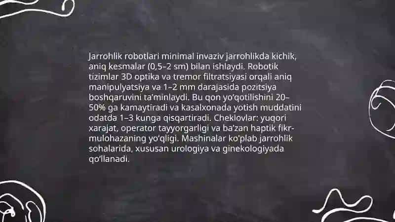 Robotlarni tibbiyotdagi oʻrni 4