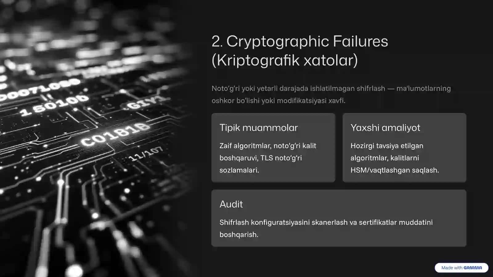 OWASP Top 10 — Xavfsizlik tahdidlariga umumiy qarashlar 4
