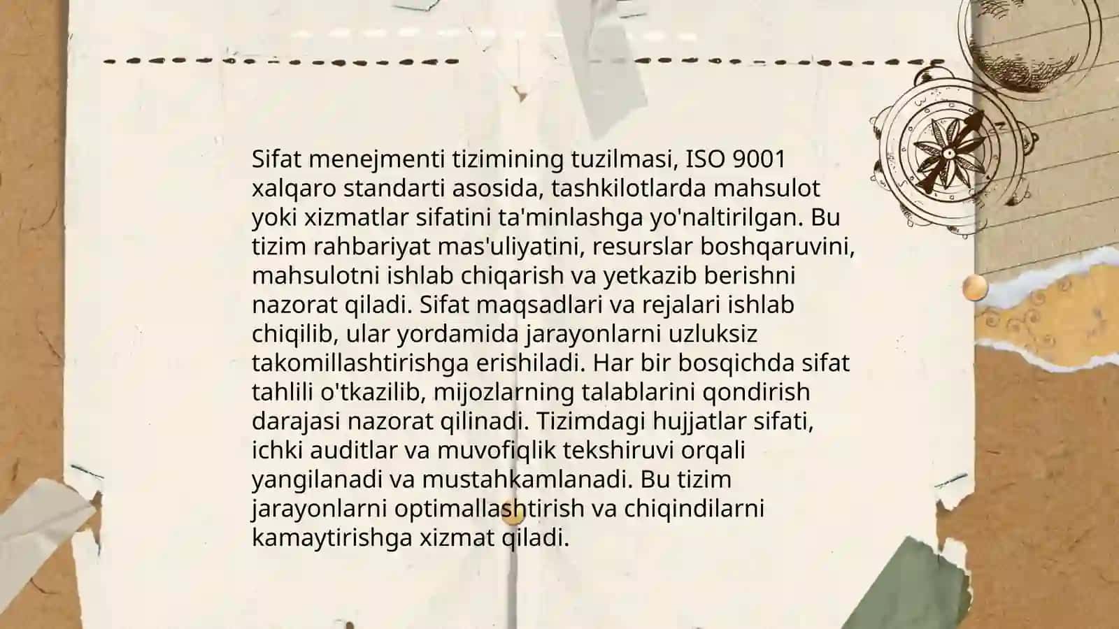 ISO 9001:2015 xalqaro standarti bòyicha sifat menejmenti tizimi 4