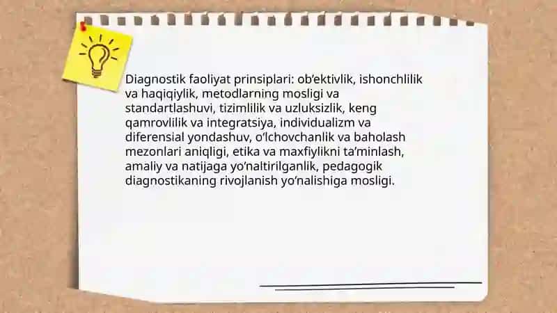 Pedagogning diagnostik faoliyati 4