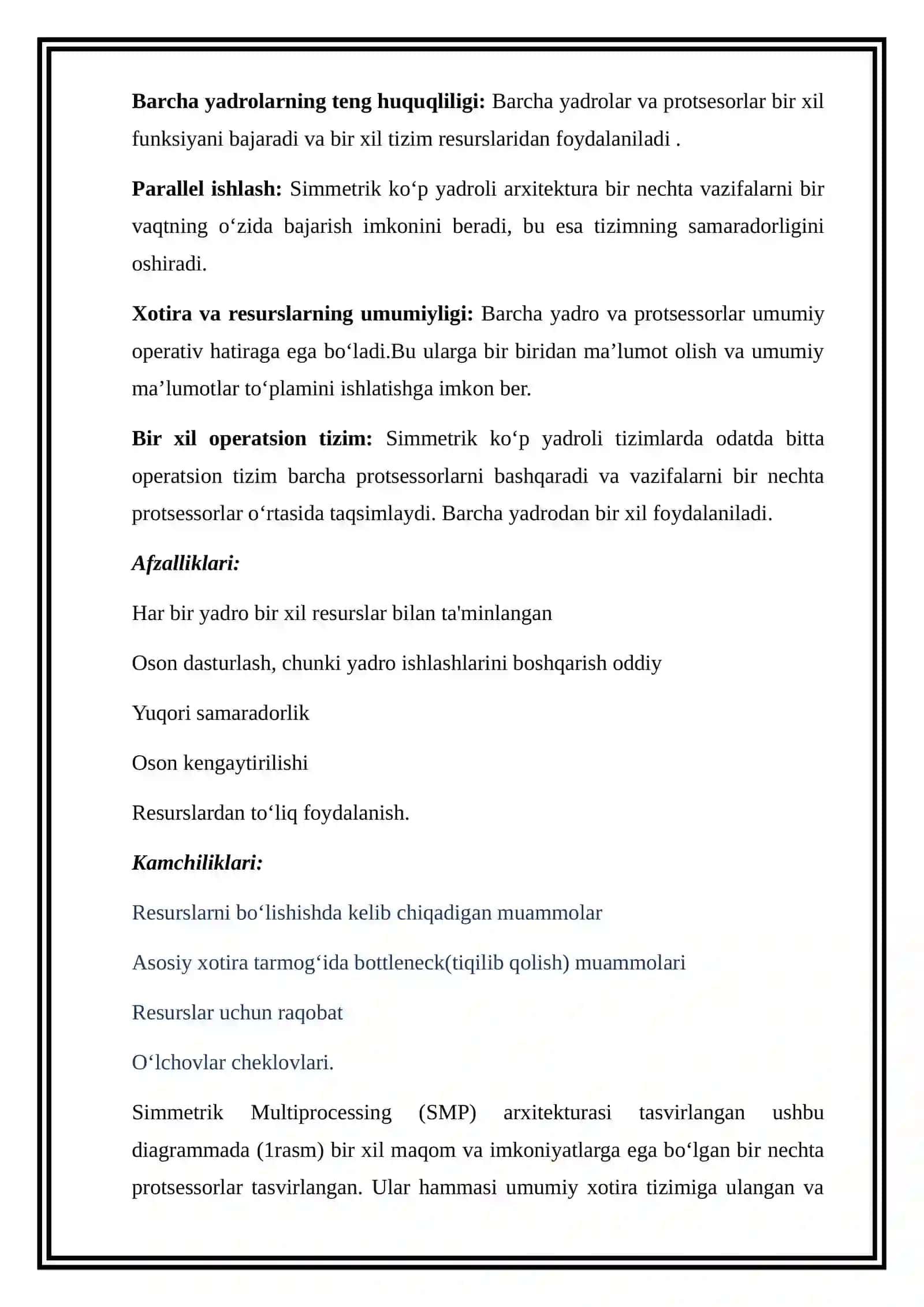 Ko‘p yadroli protsessorlarning arxitektura turlari 4
