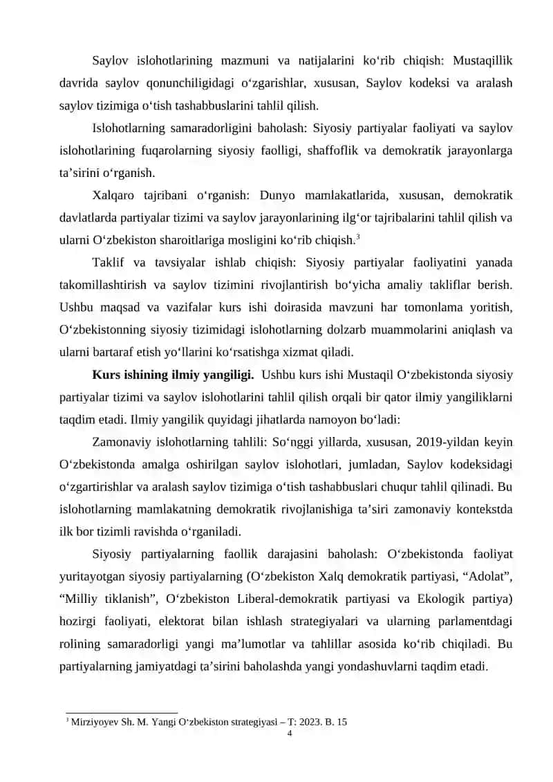 Mustaqil O‘zbekistonda Siyosiy Partiyalar Tizimi va Saylov Islohotlari 4