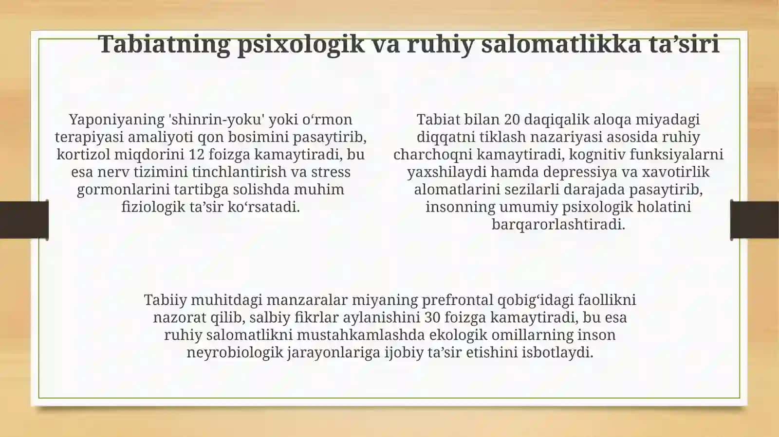 Tabiat va inson evolyutsiyasi: Biologik va psixologik bog‘liqlik 4