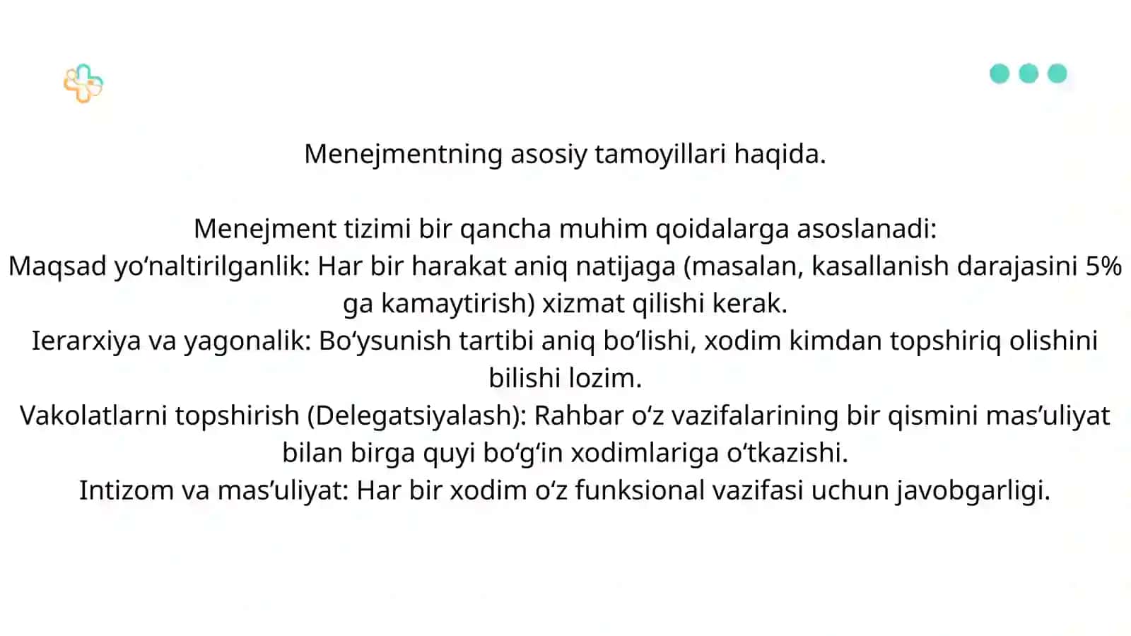 Menejmentning mohiyati va vazifalari 4