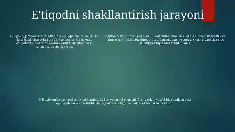 Dalillash Va Ishonch Etiqodning Shakllanish Jarayoni 4