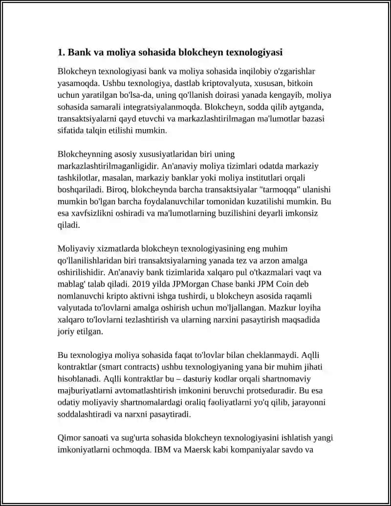 MILLIY IQTISODIYOTNI TURLI SOHALARIDA BLOKCHEYN TEXNALOGIYASIDAN FOYDALANISH YO'LLARI 4