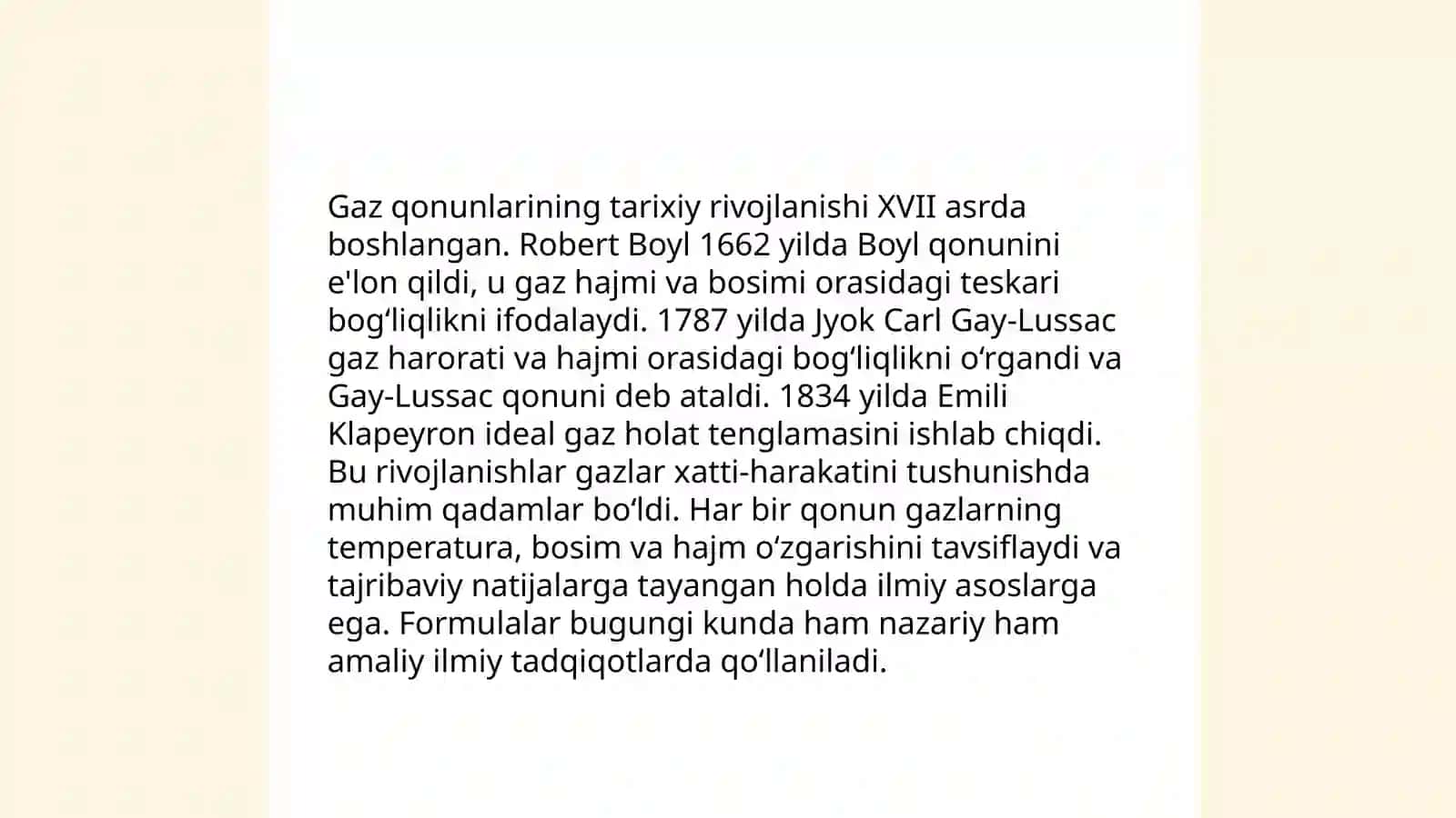 Kimyoning gaz qonunlarini yaratilishi borasidagi izlanishlar 4