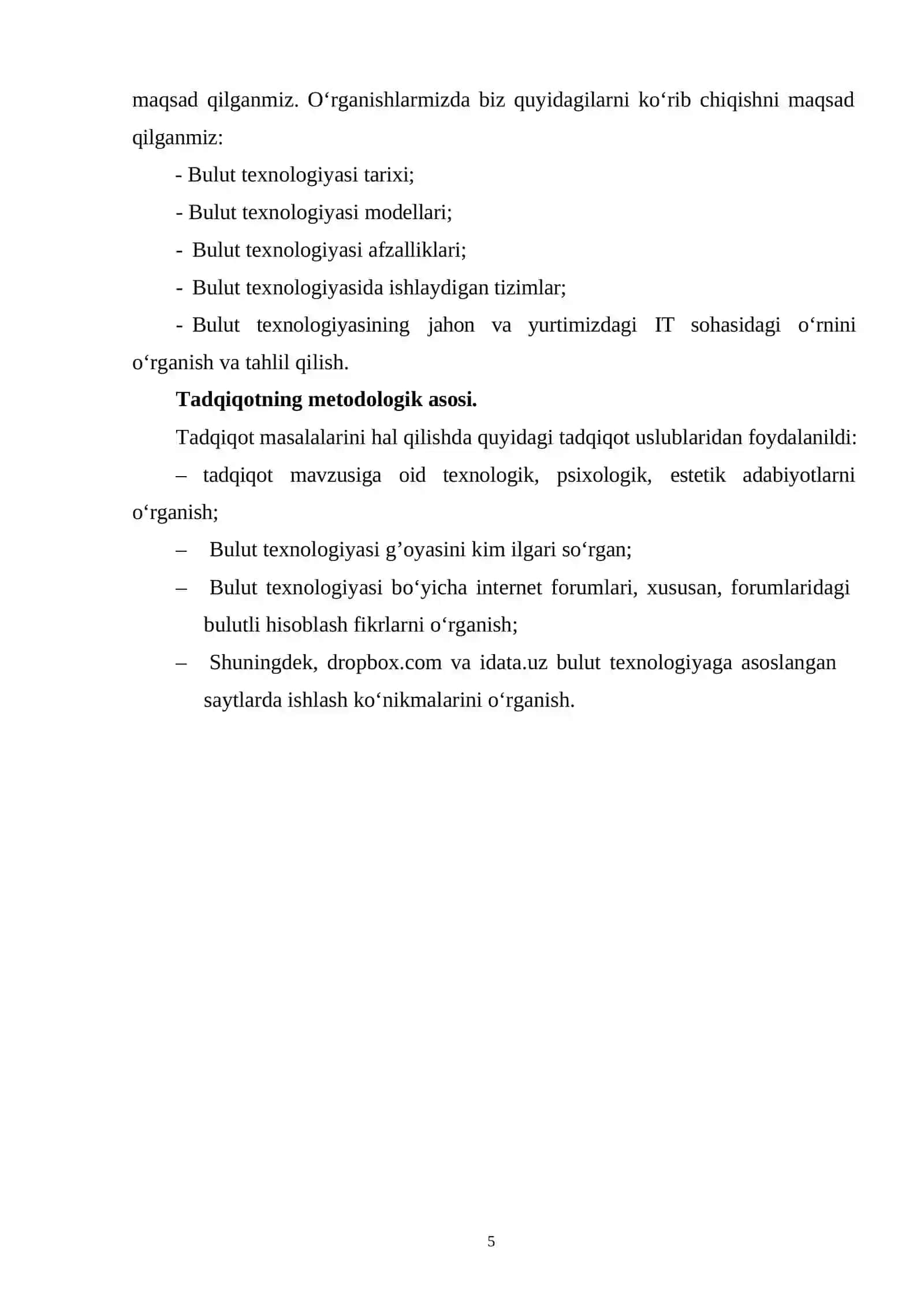 BULUT TEXNOLOGIYALARI VA ULARNING MODELLARI 4