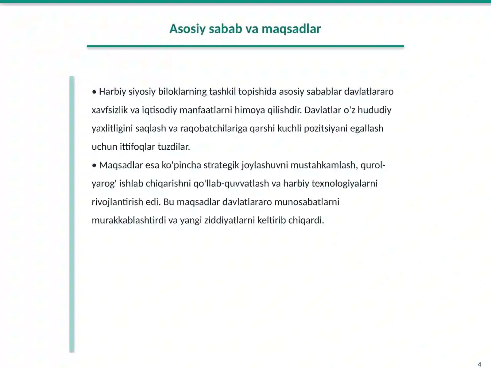 Harbiy siyosiy biloklarning tashkil topishi 4