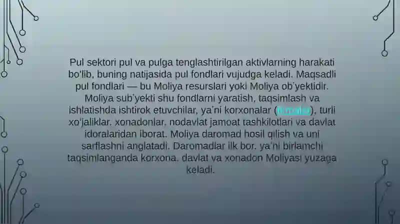 Moliyaviy tizim munosabat-larida soliqning o‘rni va roli 4