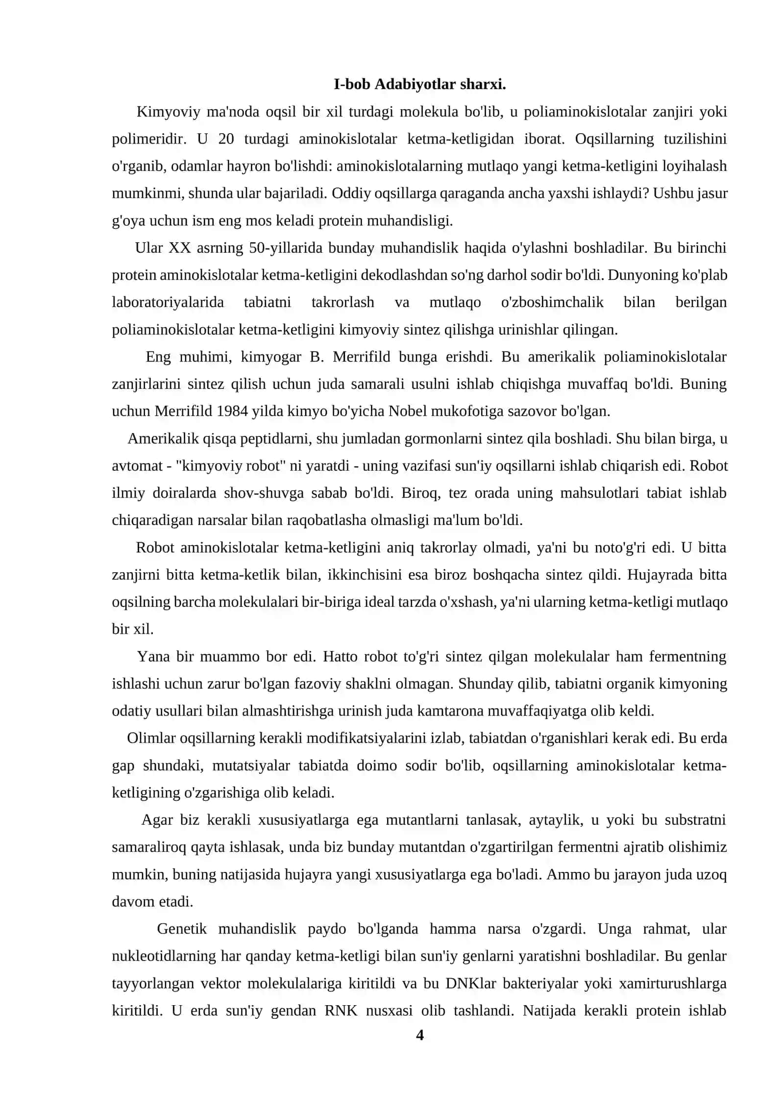 OQSIL STRUKTURALARINI MODELLASHTIRISH 4