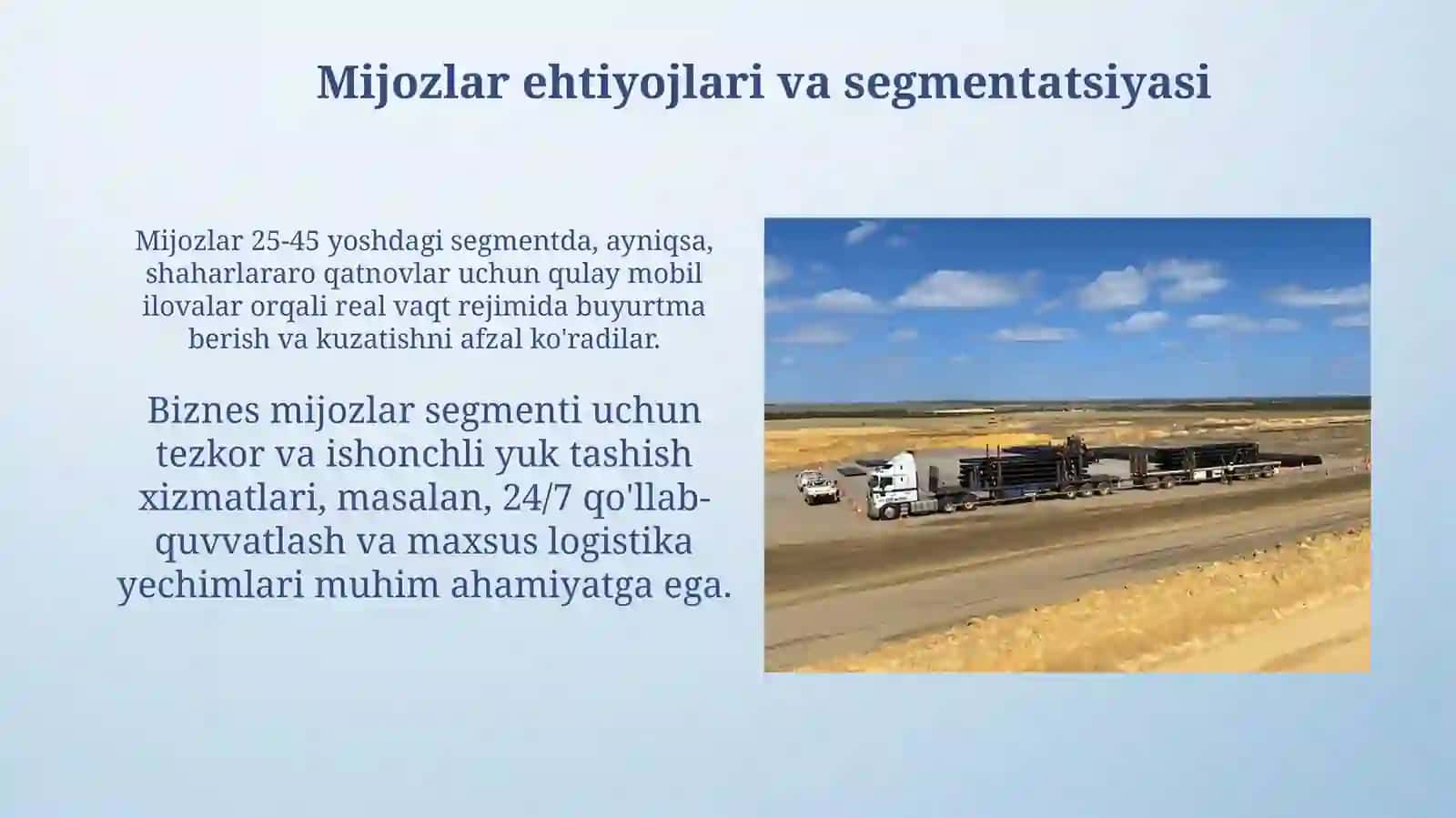 Transport xizmatlarida tadbirkorlik faoliyatini rivojlantirish imkoniyatlari 4