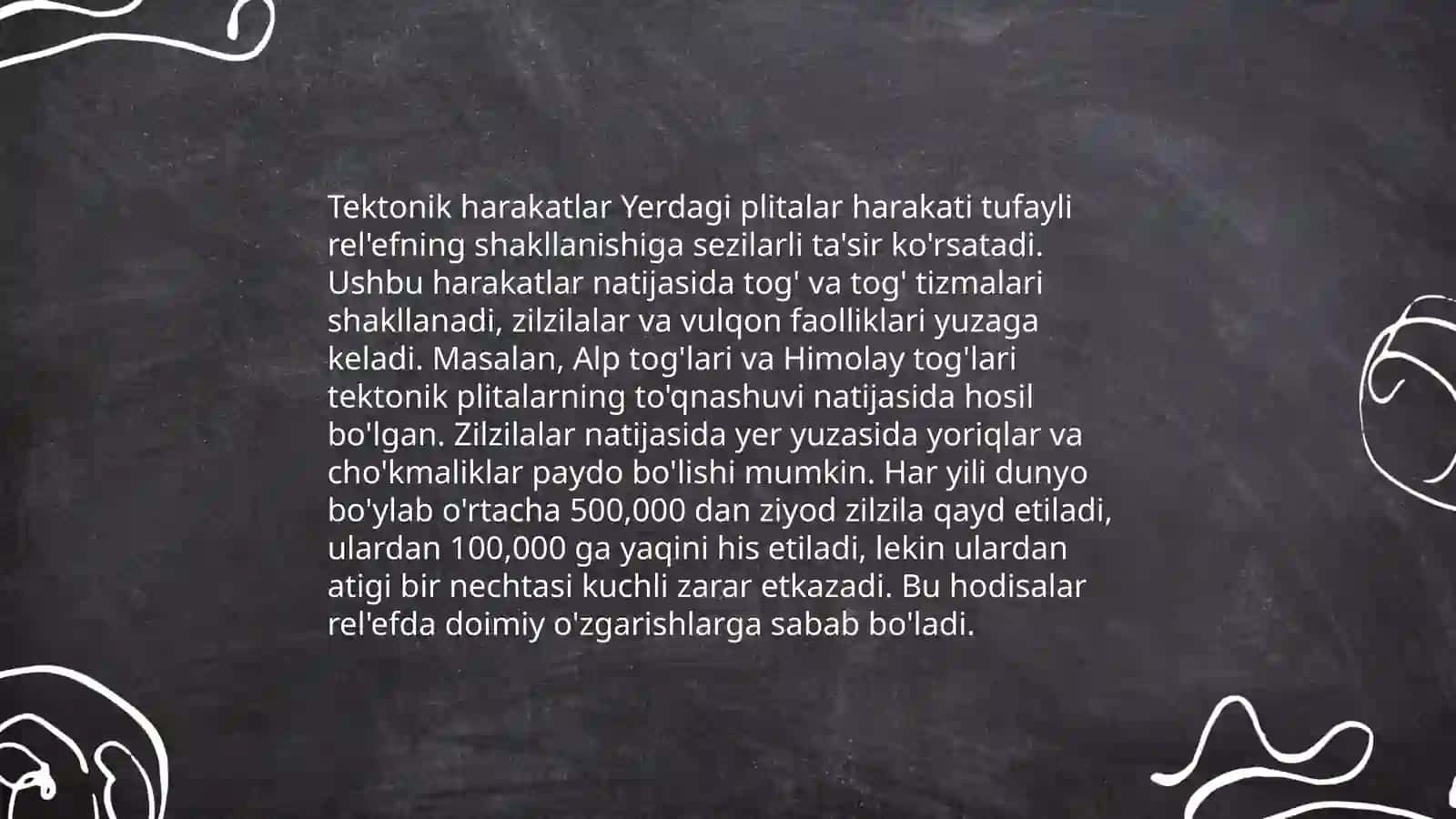 Rel'eflar yoshi va ular rivojlanishining asosiy yo'nalishilari 4