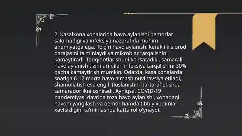 Kasalxona xonalari mikroiqlimining gigiyenik ahamiyati 4