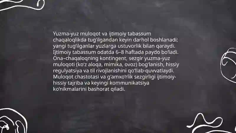 Chaqaloqlik davridagi muloqot 4