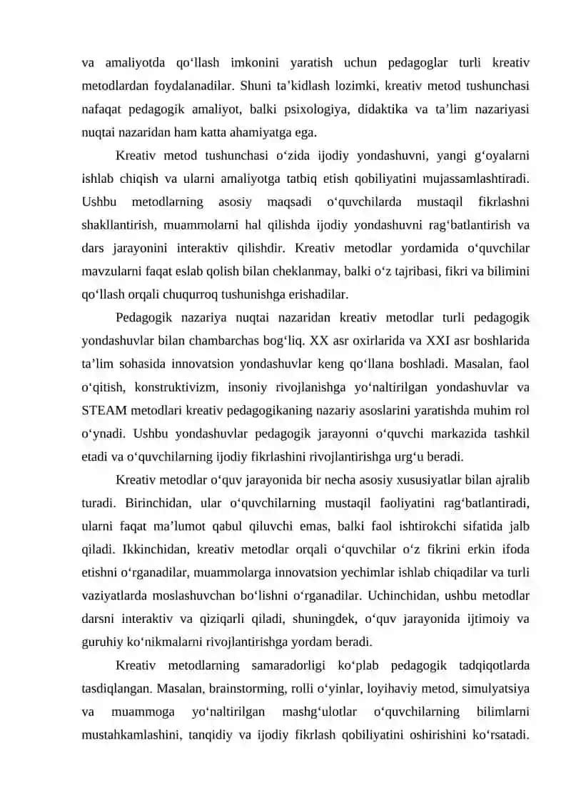Ta'lim jarayonida kreativ metod tanlash 4