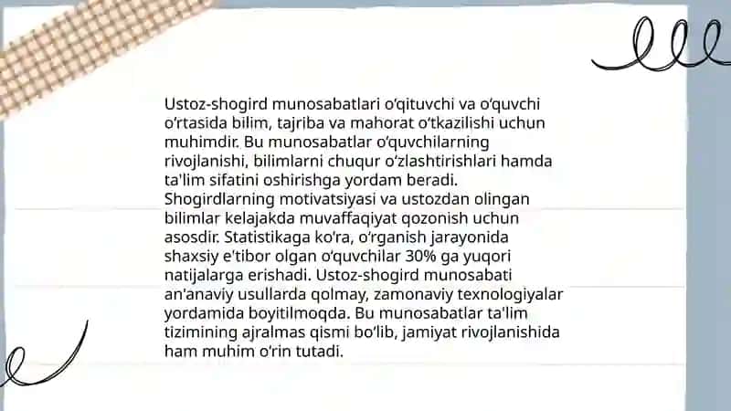 Ustoz-shogird an'analari tarixi 4