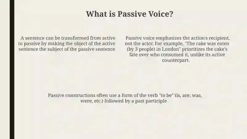 Active and passive voice in English grammar 4