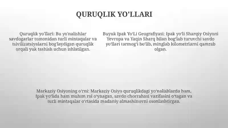 Buyuk Ipak YoʻLi Geografiyasi 4