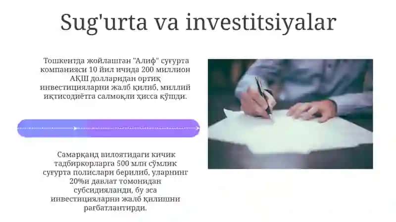 Sug'urta turlari va to'lovlari 4