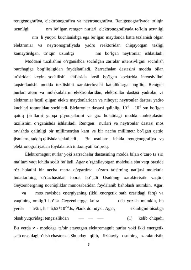 SPEKTRAL TADQIQOT USULLARI FIZIKAVIY TADQIQOT USULLARINING RIVOJALANISHI 4
