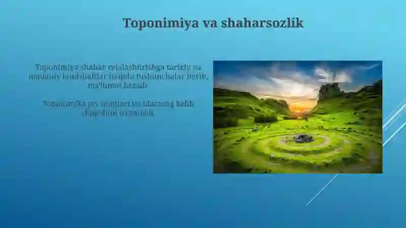 Toponimika fanining maqsad va vazifalari 4
